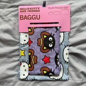 Baggu Hello Kitty and Friends Medium and Large Flat Pouches